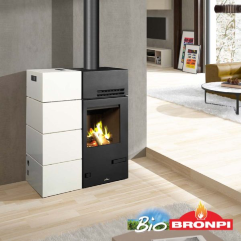 Poêle mixte bois / granulés Carol-Mixta Bronpi - Puissance max 15 kW – Image 3