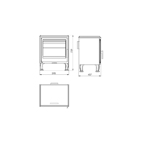 POÊLE À BOIS AUBE - PANADERO PANADERO 7.1 KW - AVEC FOUR CHAUFFE-PLATS – Image 3