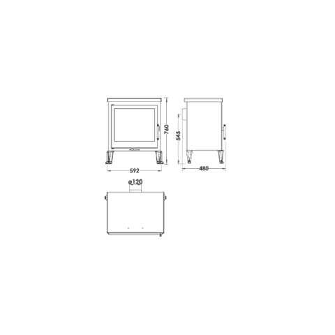 POÊLE À BOIS CASTILLA - PANADERO PANADERO 8 KW - AVEC FOUR CHAUFFE-PLATS – Image 3
