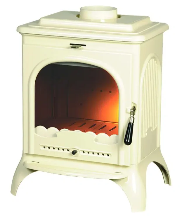 Poêle à bûche INVICTA Seville 2 émaillé ivoire, 7 kW – Image 3