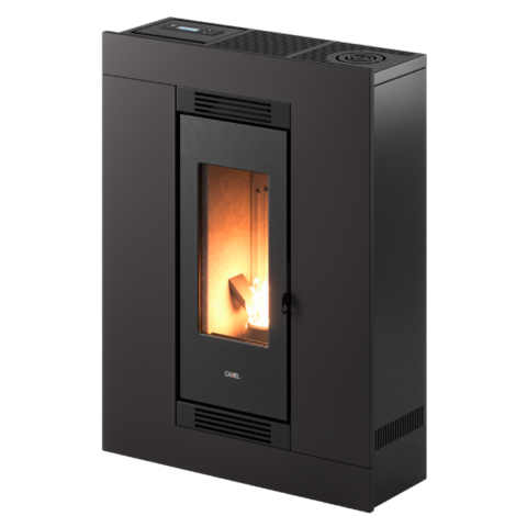 Poêle à granulés Cadel LUCE PLUS 9 - Acier Titanium - 8,5 kW