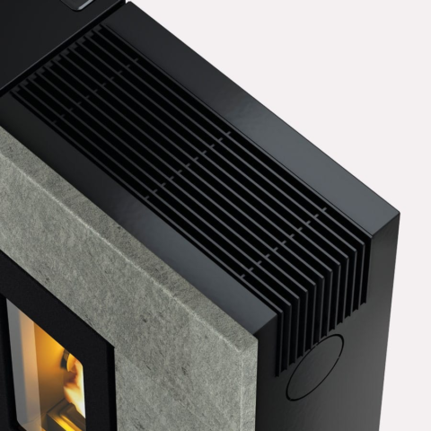 Poêle à granulés étanche CADEL Grace 7 Up Air ventilé Puissance 7kW A+ – Image 2