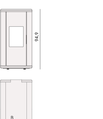 Poêle à granulés CADEL Sound 7 Ps Air ventilé Puissance 7kW – Image 4