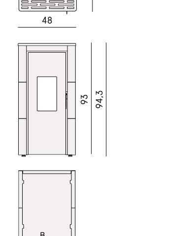 Poêle à granulés étanche CADEL CRISTAL UP  7Kw – Image 7