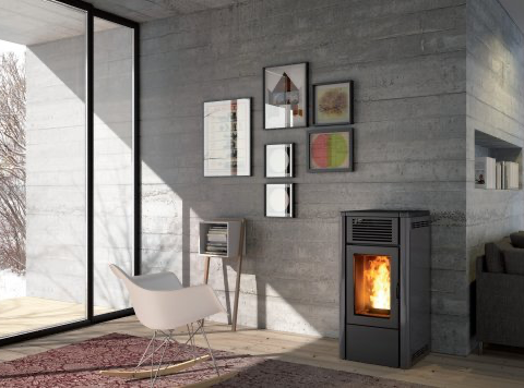 Poêle à granulés GIO de MCZ- Flamme verte 7*, Ecodesign - 8Kw