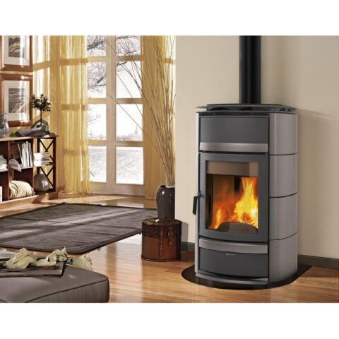 Ensemble complet poêle à eau conduisant La Nordica Norma S Idro DSA Agata Grey 800 réservoir de stockage – Image 10