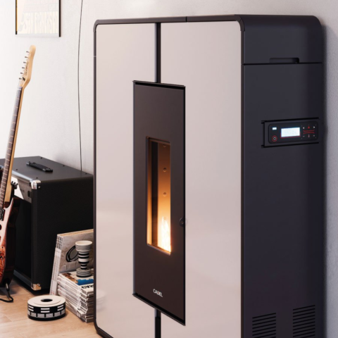 Poêle à pellets à canaliser CADEL Tile Plus 10 Puissance 10kW – Image 2