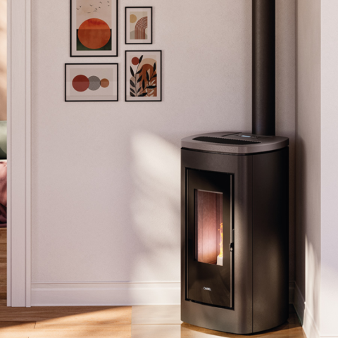Poêle à granulés canalisable CADEL Eclipse Plus 11 Puissance 10.5kW WiFi Sortie Fumée Postérieure ou Supérieure