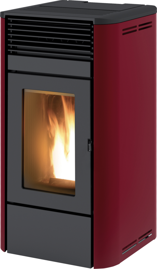 Poêle à granulés étanche CAMELIA AIR METAL RED 8Kw – Image 4