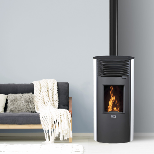 Poêle à granulés Silencieux étanche Roméo 8kW (blanc)