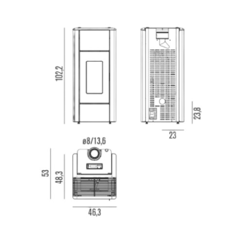 Poêle à granulés RED Ren Air 6 XUP! S1 6,3 kW – Image 5