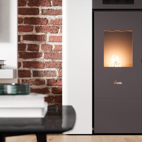 Thermo poêle à pellets hermétique CADEL Maya 16 Puissance 16.1kW – Image 8