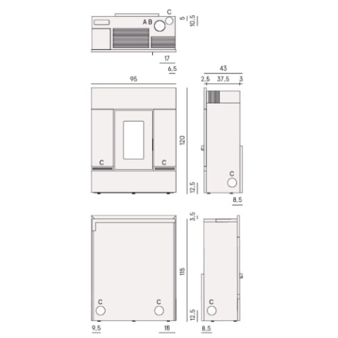 Poêle à granulés RED Hoya Multiair 8 XUP! S1 7,8 kW – Image 5