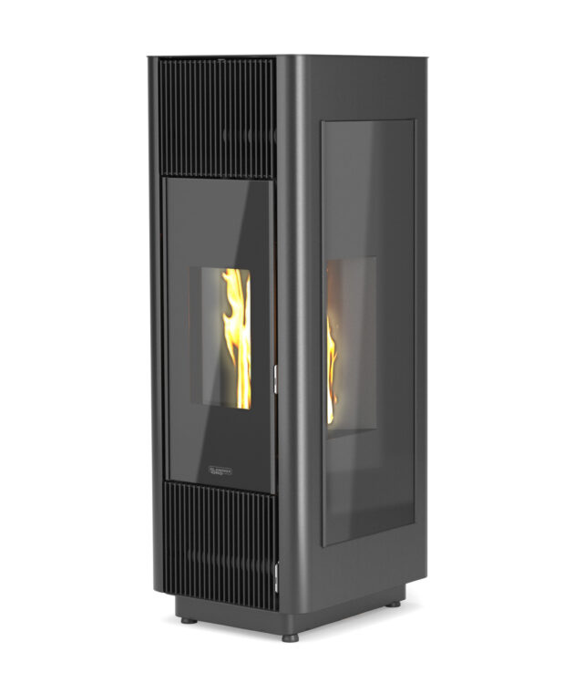 Poêle à granulés sans électricité PHENIX AIR BLACK LINE - Laminox - 7Kw – Image 3