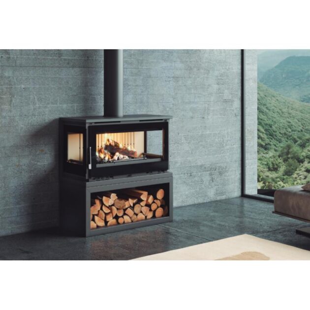 Poêle à bois panoramique 3 faces - FIREMATIC Calgary - L 13.5 kW – Image 8