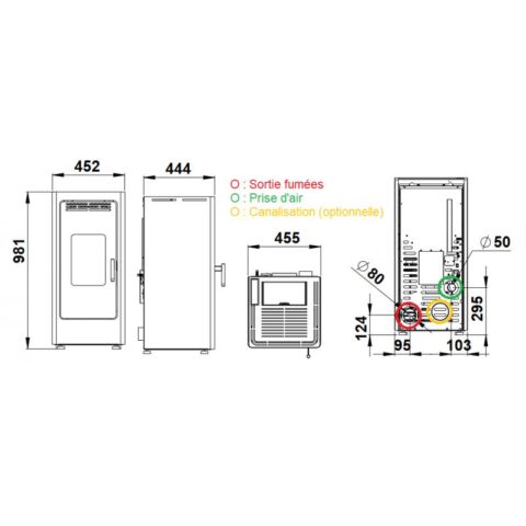 Poêle à granulés silencieux étanche fonte - FIREMATIC BR9 8 kW – Image 8