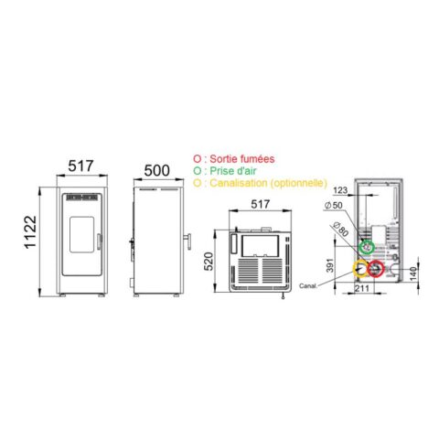 Poêle à granulés étanche fonte - FIREMATIC BR12 10.3 kW+ WIFI + KITCAN + NETATMO + PS – Image 8