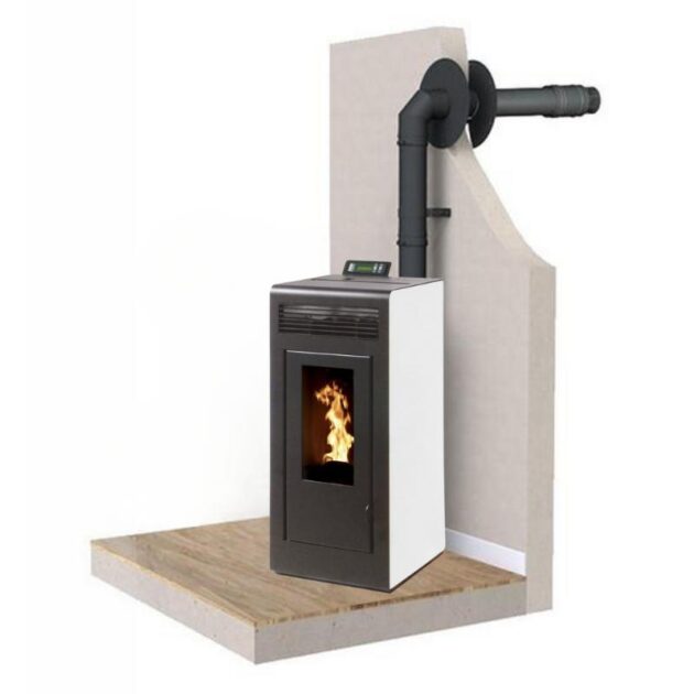 PACK Poêle à granules étanche + Kit ventouse - INTERSTOVES Marina Concentrique 11 kW – Image 7