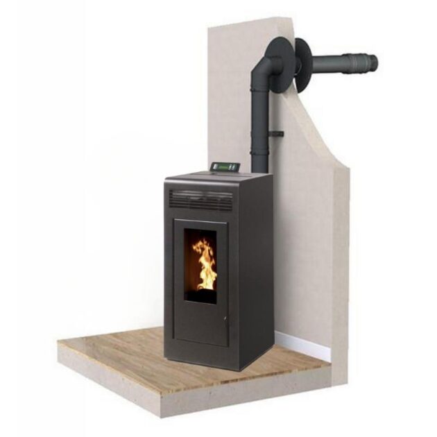 PACK Poêle à granules étanche + Kit ventouse - INTERSTOVES Marina Concentrique 11 kW – Image 9